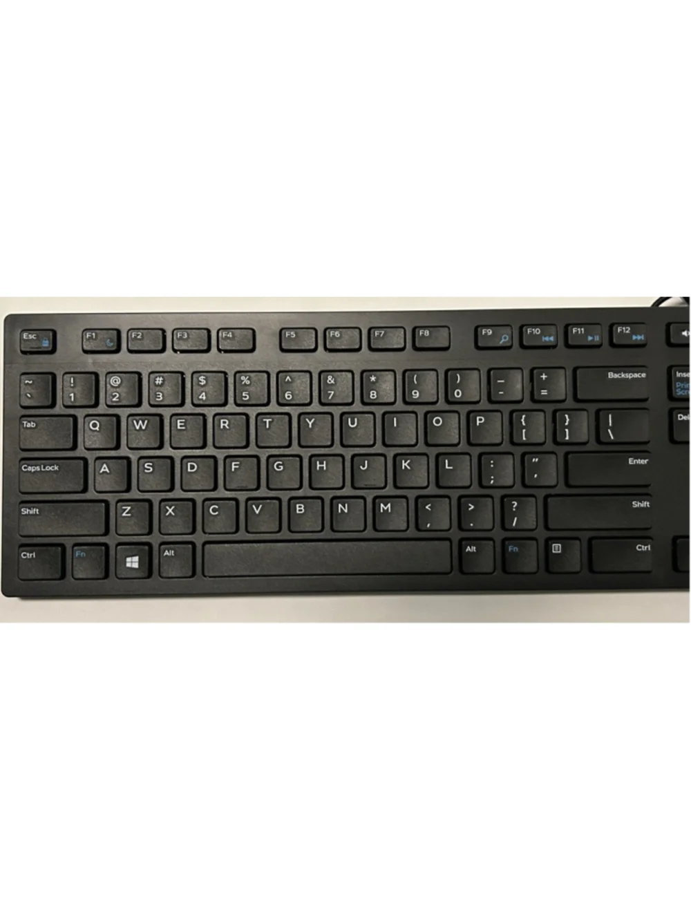 Dell Keyboard Model KB216d Wired Black Number Pad on Side of Keyboard